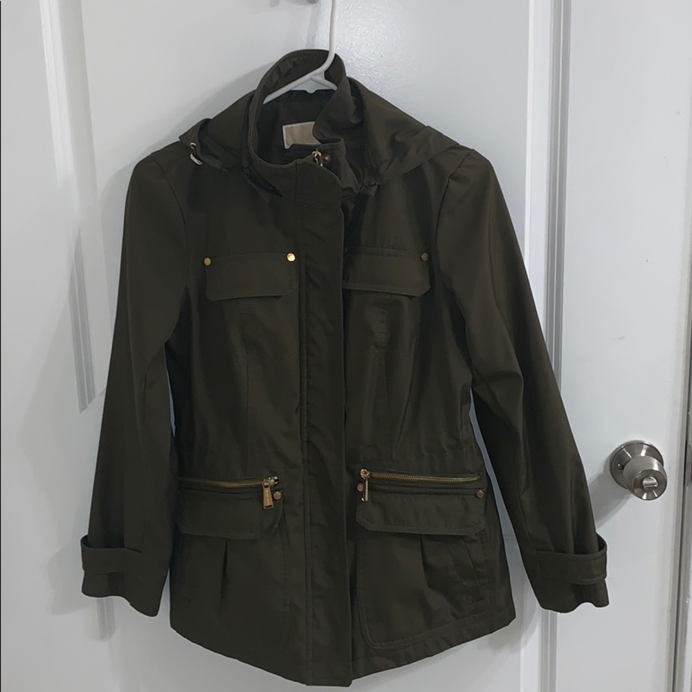 Michael Kors olive green utility jacket